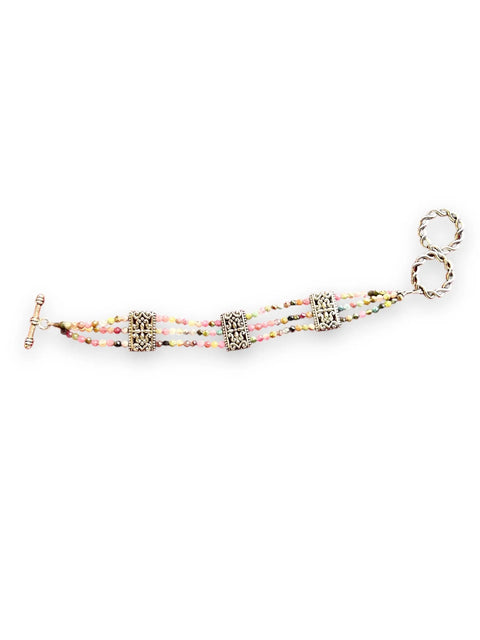 Vibrant Tourmaline Triple Strand Bracelet | a Gemstone Delight Michelle Marie Boutique  Bracelet