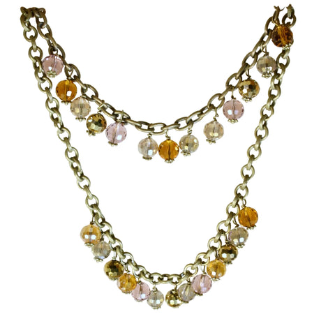 Victorian-Inspired Double Strand Crystal Necklace 18-22 Inch Adjustable Length – Elegant Jewelry | Made in USA Michelle Marie Boutique  Necklace