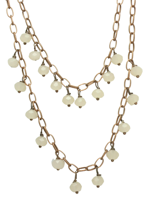 Victorian-Inspired Double Strand Crystal Necklace 18-22 Inch Adjustable Length – Elegant Jewelry | Made in USA Michelle Marie Boutique  Necklace