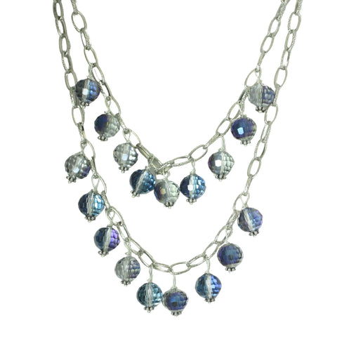 Victorian-Inspired Double Strand Crystal Necklace 18-22 Inch Adjustable Length – Elegant Jewelry | Made in USA Michelle Marie Boutique  Necklace