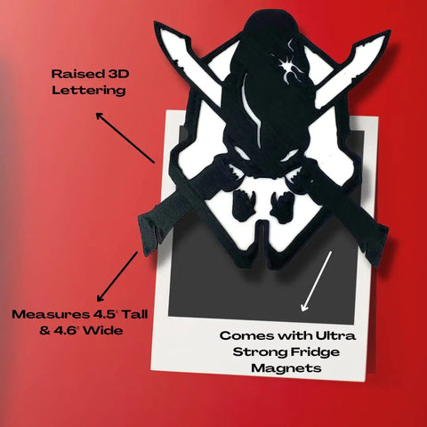 Video Game Black White Fridge Magnet 4.6 Inch – Made in USA Chatelet Manufacturing 