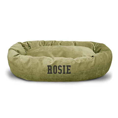 Personalized Villa Bagel Dog Bed – Orthopedic Support – Made in USA Majestic Pet 
