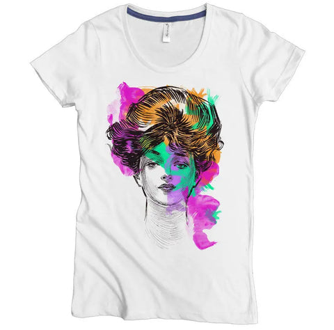Vintage Gibson Girl Organic Cotton Tee – Fitted Women’s Shirt | Made in USA Spiritex | Sustainable Apparel  Women's Graphic Tees