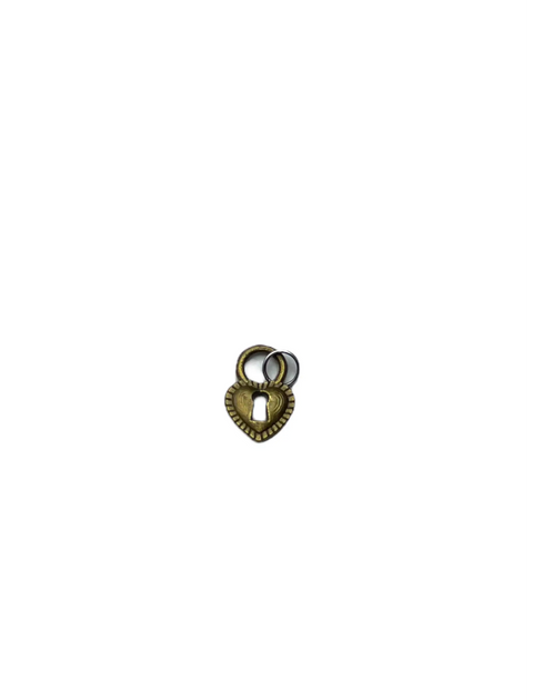 Vintage-Inspired Antique Gold Heart Lock Necklace – 18 Inch Adjustable Chain | Made in USA Michelle Marie Boutique  Necklace