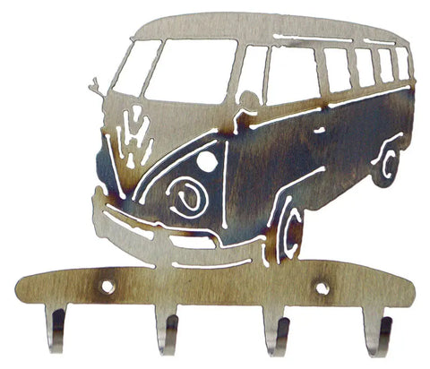 Vintage VW Bus Key Organizer – Metal Wall Mount Rack for Keys | Handcrafted in USA Decor Knights Home Decor  item