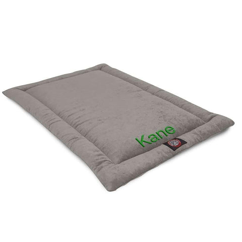 Personalized Villa Dog Crate Mat – Plush High Loft Bedding | Made in USA Majestic Pet 