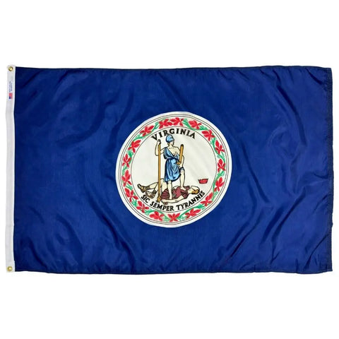 Virginia State Flag - 100% Made in USA Freedom Flag and Pole 
