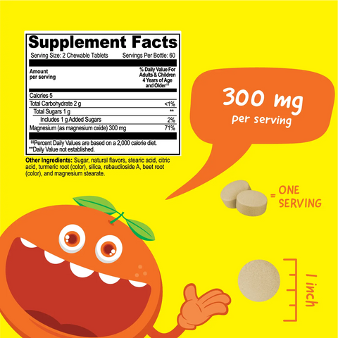 VitaWorks Kids Magnesium Chewables 300mg for Muscle Relaxation and Joint Comfort – 120 Count | Made in USA VitaWorks 