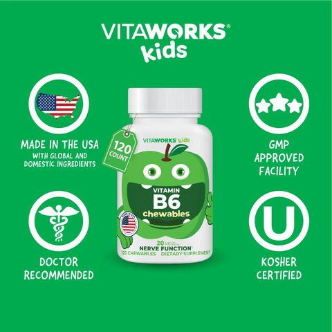 Vitamin B6 for Kids VitaWorksHealth  Chewable