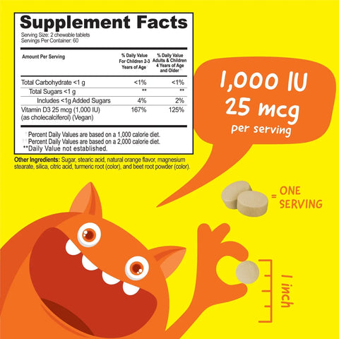 Vitamin D Chewables for Kids VitaWorks  Chewable
