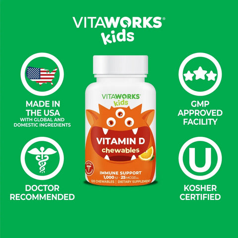 Vitamin D Chewables for Kids VitaWorks  Chewable
