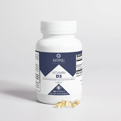 Vitamin D3 2000 IU Softgels – Bone Support & Energy Boost | Made in USA Norri Nutrition  Vitamins & Minerals