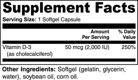 Vitamin D3 2000 IU Softgels – Bone Support & Energy Boost | Made in USA Norri Nutrition  Vitamins & Minerals
