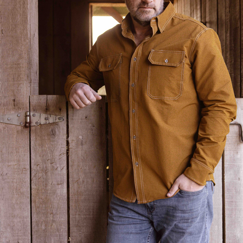 Men’s The Wilson Whiskey Button Down Shirt – Durable Mid-Weight Fabric | Made in USA Wilson Lane Apparel  shirt