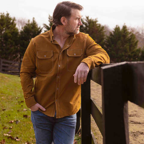 Men’s The Wilson Whiskey Button Down Shirt – Durable Mid-Weight Fabric | Made in USA Wilson Lane Apparel  shirt