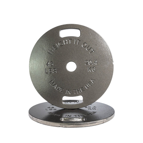 Cast Iron 45lb and Solid Steel Calibrated Weight Plate Sets – Made in USA Weight It Out 