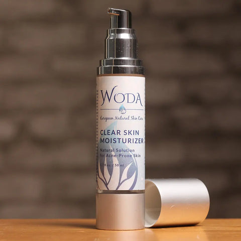 WODA Clear Skin Moisturizer 1.7 oz – Hydrating Vegan Acne Treatment Cream for Sensitive Skin | Made in USA WODA Skin Care 