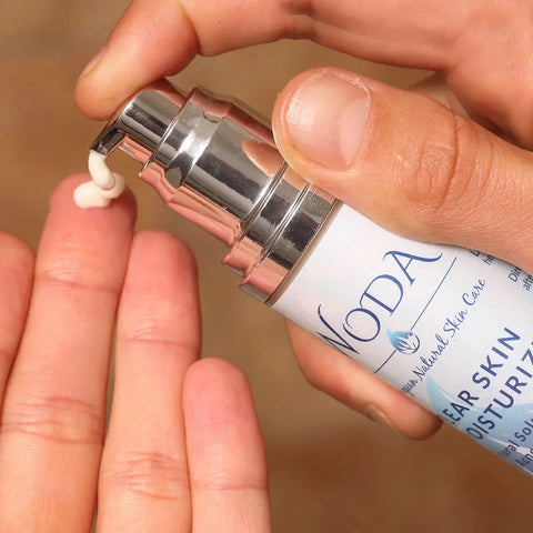 WODA Clear Skin Moisturizer 1.7 oz – Hydrating Vegan Acne Treatment Cream for Sensitive Skin | Made in USA WODA Skin Care 