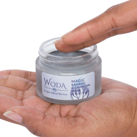 WODA Magic Bamboo Charcoal Mask 50ml – Natural Hydrating Face Treatment for Sensitive Skin | Made in USA WODA Skin Care 