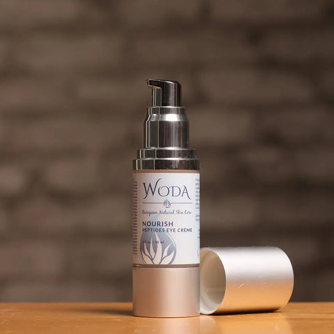 WODA Nourish Peptides Eye Cream 1oz – Anti Aging Under Eye Treatment for Fine Lines and Dark Circles | Made in USA WODA Skin Care 
