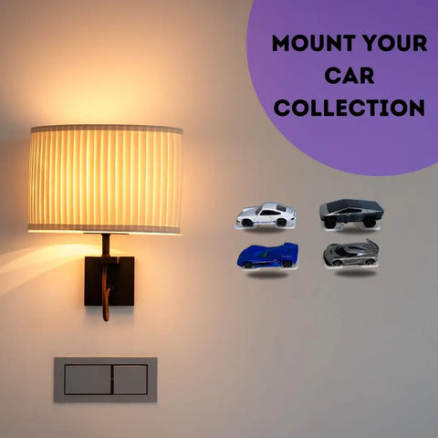 Wall Display Mounts Compatible With Hot Wheels Racecars | Display & Easily Access Toy Racecars | Made in USA Chatelet Manufacturing 