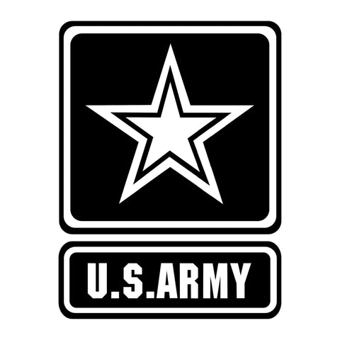 The ARMY - Walnut Burial Flag Display Case (5 x 9.5 flag) by Legacies of America Woodworking Company features a black and white U.S. Army logo and is crafted by veterans to honor an Army burial flag.