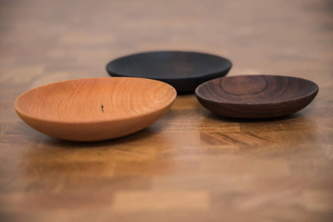 Walnut, Cherry, and Oxidized Wood Pinch Bowls Set – 3.5 to 4.5 Inch Diameter | Made in USA Kitchenware Blanc Creatives  Wood