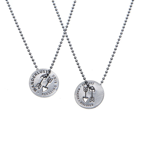 Wanderlust Blessing Ring Charm – Handcrafted Pewter Travel-Inspired Token | Made in USA, Meaningful Gift Accessory Whitney Howard Designs  Blessing Ring