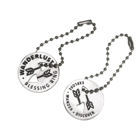 Wanderlust Blessing Ring Charm – Handcrafted Pewter Travel-Inspired Token | Made in USA, Meaningful Gift Accessory Whitney Howard Designs  Blessing Ring