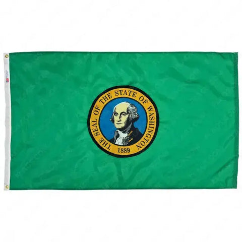 Washington State Flag - 100% Made in USA Freedom Flag and Pole 