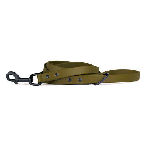 Waterproof BioThane 3/4 Inch Dog Leash – Durable Outdoor Pet Lead | Made in USA – Stealth Black or Clay Brown Auburn Leathercrafters  item