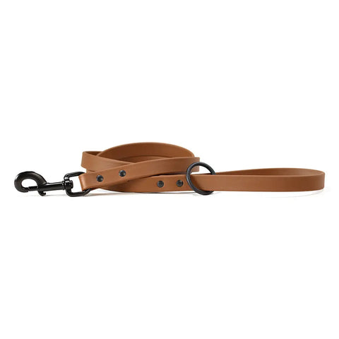 Waterproof BioThane 3/4 Inch Dog Leash – Durable Outdoor Pet Lead | Made in USA – Stealth Black or Clay Brown Auburn Leathercrafters  item