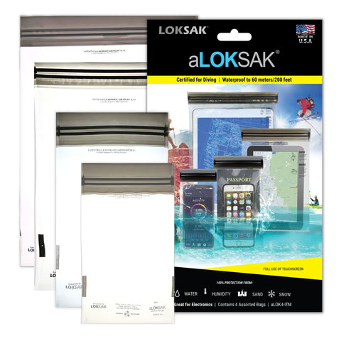 Waterproof Electronic Protection Bags – Multi Size Pack 4 Pieces | LOKSAK Made in USA LOKSAK