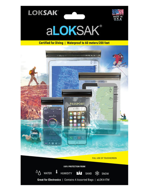 Waterproof Electronic Protection Bags – Multi Size Pack 4 Pieces | LOKSAK Made in USA LOKSAK