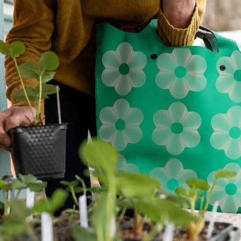 Waterproof Geo Flower Tote Bag – Durable Industrial Vinyl – Made in USA | LastBag by eqpd eqpd  LastBags