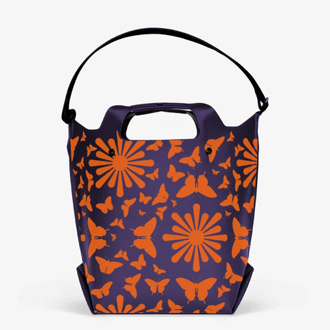 Waterproof LastBag Tote Bag – Adjustable Strap – Butterfly Garden Design | Made in USA eqpd  LastBags