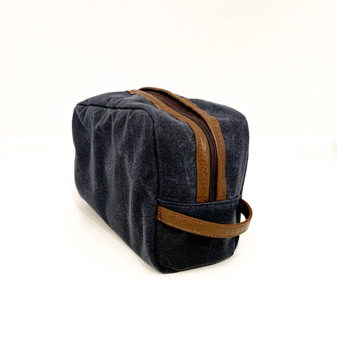 Waxed Canvas Travel Toiletry Bag – Durable Leather Accents | Made in USA Rogue Industries  Dopp Kit