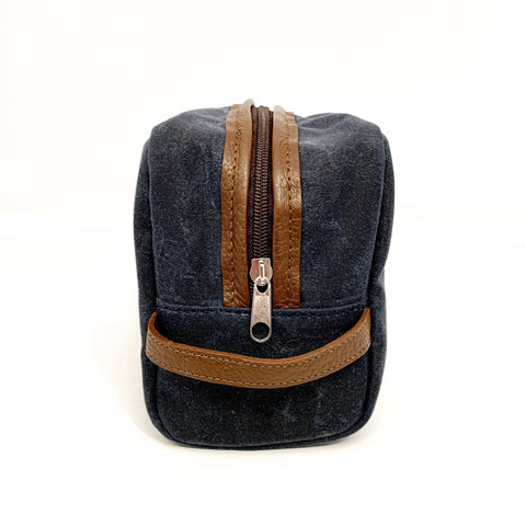 Waxed Canvas Travel Toiletry Bag – Durable Leather Accents | Made in USA Rogue Industries  Dopp Kit