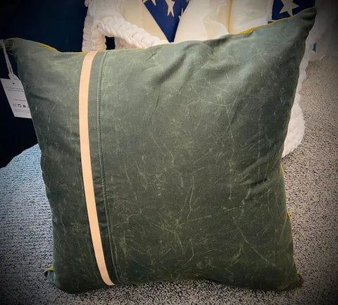 Waxed Canvas "Dog Proof" Pillows Suede Kloth
