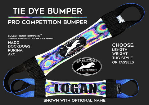 Weighted Dock Diving Bumper Tug – Tie Dye Pattern – Durable Competition Training Tool | Made in USA Bulletproof Pet Products Inc  DOCK TUG