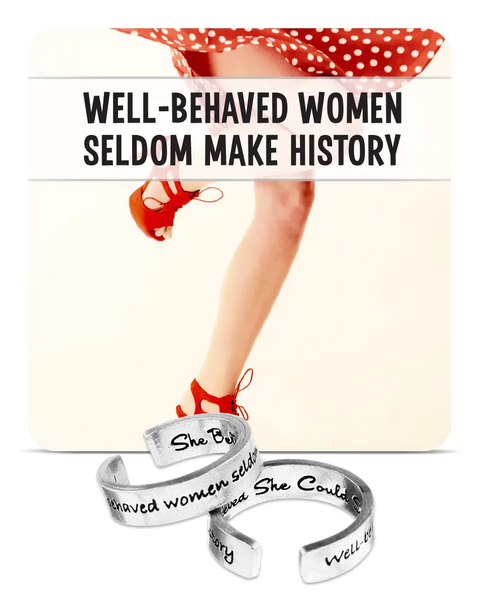 Well Behaved Women Inspire Adjustable Ring – Motivational Jewelry Gift | Made in USA by Whitney Howard Designs Whitney Howard Designs  InspireRings