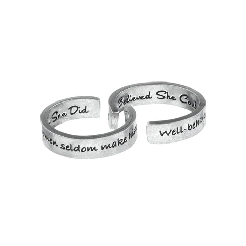 Well Behaved Women Inspire Adjustable Ring – Motivational Jewelry Gift | Made in USA by Whitney Howard Designs Whitney Howard Designs  InspireRings