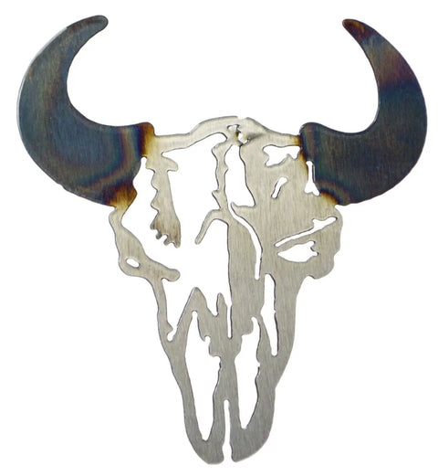 Western Metal Cow Skull Wall Decor – Handcrafted Rustic Art | Made in USA by Veteran Family Business Knights Home Decor  item