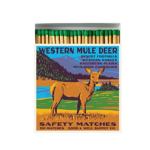 Western Mule Deer Cabin Matches Good & Well Supply Co. 