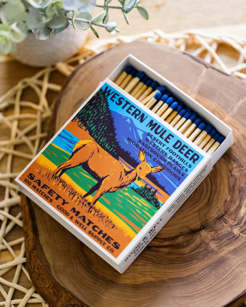 Western Mule Deer Cabin Matches Good & Well Supply Co. 
