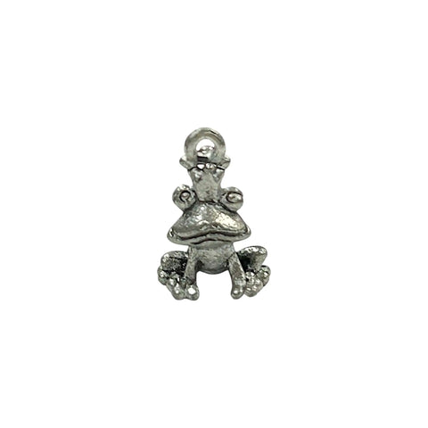 Whimsical Silver Frog Crown Pewter Charm Pendant – Handmade Jewelry Accessory | Made in USA Michelle Marie Boutique  Charms and Pendants
