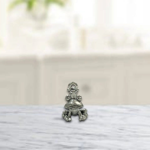 Whimsical Silver Frog Crown Pewter Charm Pendant – Handmade Jewelry Accessory | Made in USA Michelle Marie Boutique  Charms and Pendants