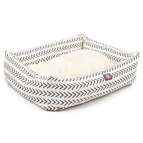 Boho Arrow Plush Pet Bed – Luxurious Cozy Dog and Cat Lounger | Made in USA Majestic Pet 