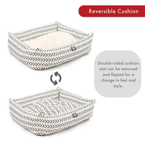 Boho Arrow Plush Pet Bed – Luxurious Cozy Dog and Cat Lounger | Made in USA Majestic Pet 