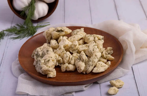 White Garlic & Dill Cheese Curds – Handcrafted Artisan Dairy Snack | Made in USA – Keystone Farms Wisconsin Keystone Cheese  Cheese